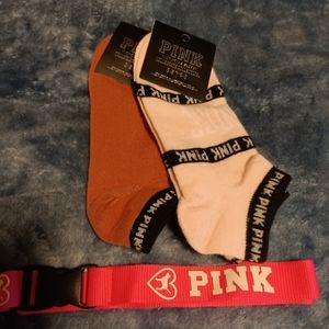 Pink socks and lanyard